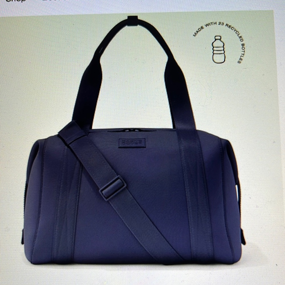 DAGNE DOVER LANDON CARRYALL BAG- navy blue. Size large